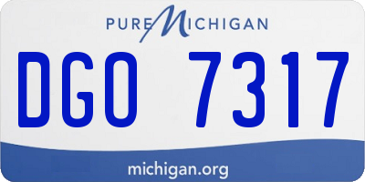 MI license plate DGO7317