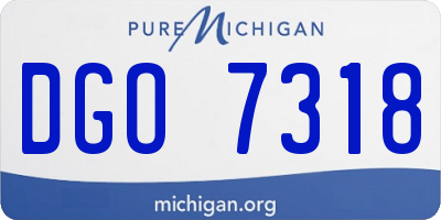 MI license plate DGO7318