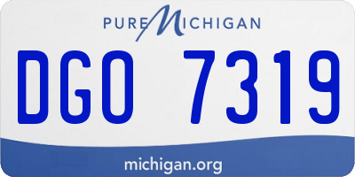 MI license plate DGO7319