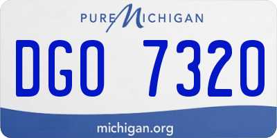 MI license plate DGO7320