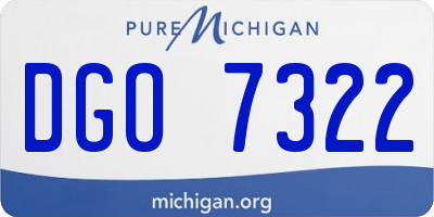 MI license plate DGO7322