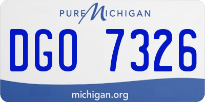 MI license plate DGO7326