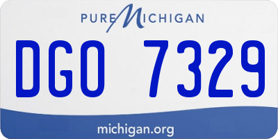 MI license plate DGO7329