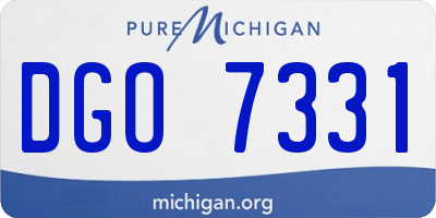 MI license plate DGO7331