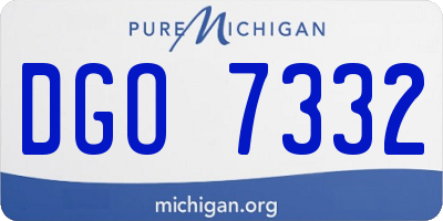 MI license plate DGO7332