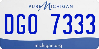 MI license plate DGO7333