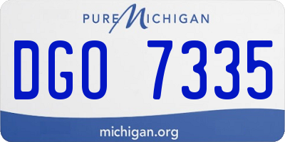 MI license plate DGO7335