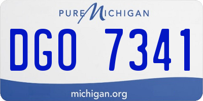 MI license plate DGO7341
