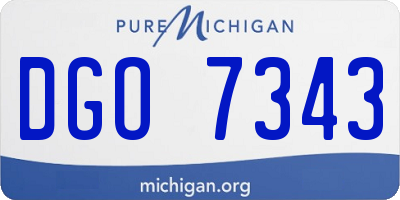 MI license plate DGO7343