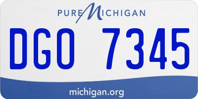 MI license plate DGO7345