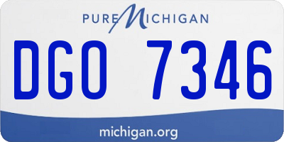 MI license plate DGO7346