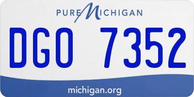 MI license plate DGO7352