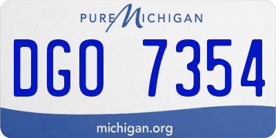 MI license plate DGO7354