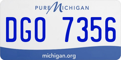 MI license plate DGO7356