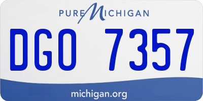 MI license plate DGO7357