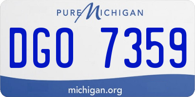 MI license plate DGO7359