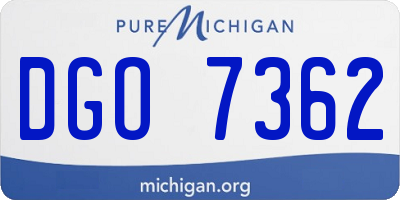 MI license plate DGO7362
