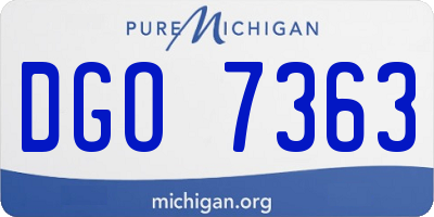 MI license plate DGO7363