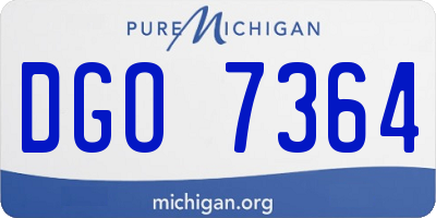 MI license plate DGO7364
