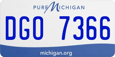 MI license plate DGO7366