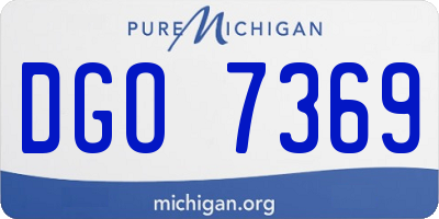 MI license plate DGO7369