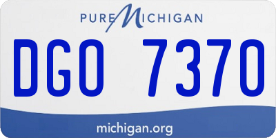 MI license plate DGO7370