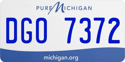 MI license plate DGO7372