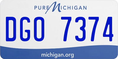 MI license plate DGO7374