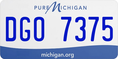 MI license plate DGO7375