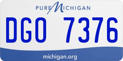 MI license plate DGO7376