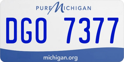 MI license plate DGO7377