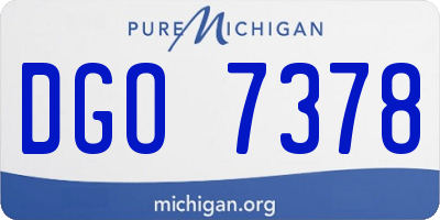 MI license plate DGO7378