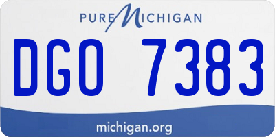 MI license plate DGO7383