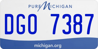 MI license plate DGO7387