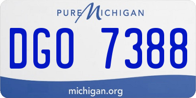 MI license plate DGO7388