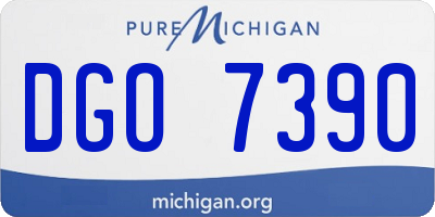 MI license plate DGO7390