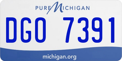 MI license plate DGO7391