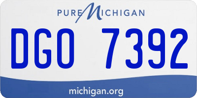 MI license plate DGO7392