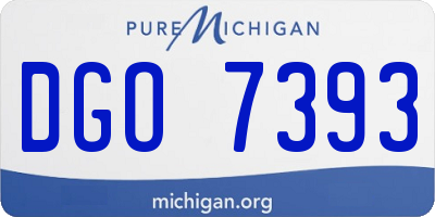 MI license plate DGO7393