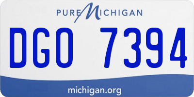 MI license plate DGO7394