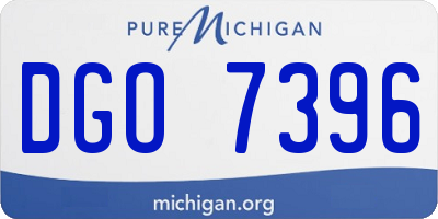 MI license plate DGO7396