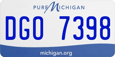 MI license plate DGO7398