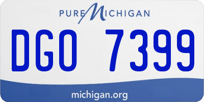MI license plate DGO7399