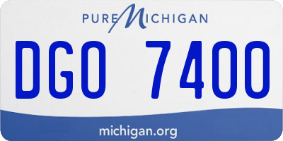 MI license plate DGO7400