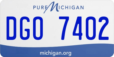 MI license plate DGO7402