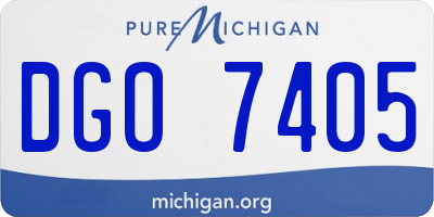 MI license plate DGO7405