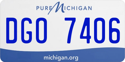 MI license plate DGO7406