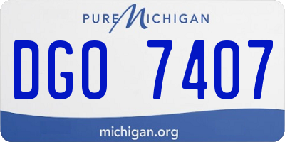 MI license plate DGO7407