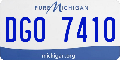 MI license plate DGO7410