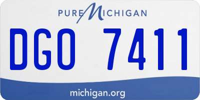 MI license plate DGO7411